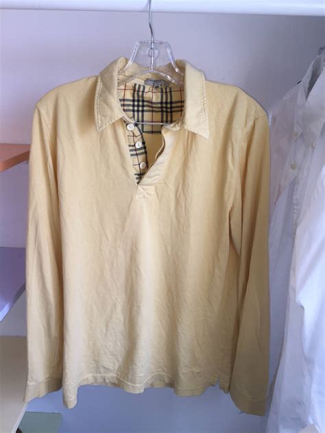 burberry mid sleeve polo shirt|vintage burberry long sleeve polo.